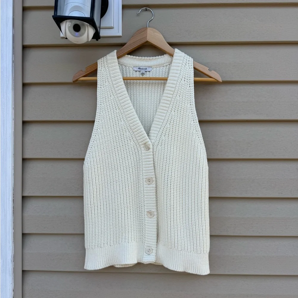 Madewell Cutaway Sweater Vest size L